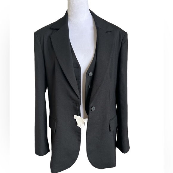 Zara 2 in 1 Jacket with Vest size XS NWT Black - Picture 5 of 8